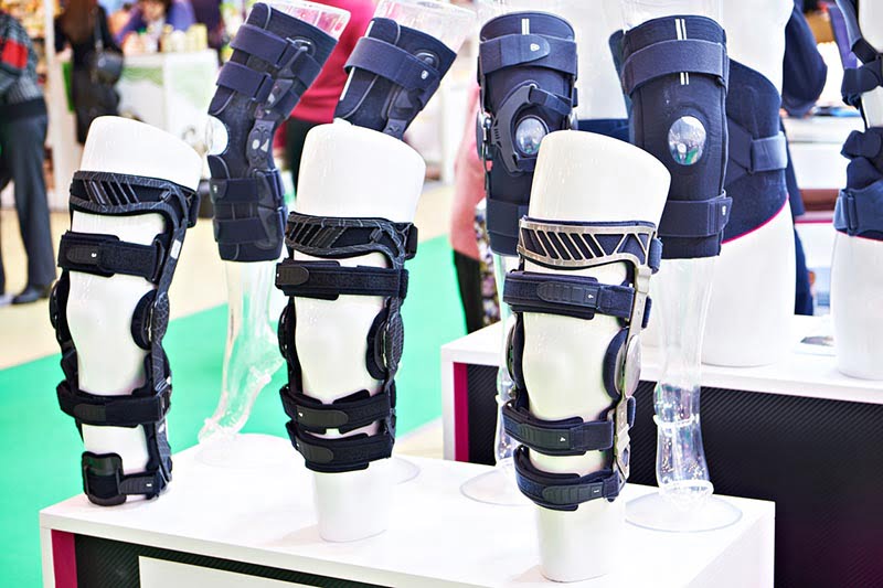 Foot orthoses for knee joint in exhibition